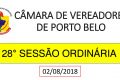 INFORMATIVO CÂMARA DE VEREADORES 28° SESSÃO ORDINÁRIA 2018