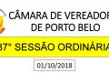 INFORMATIVO CÂMARA DE VEREADORES 37° SESSÃO ORDINÁRIA 2018